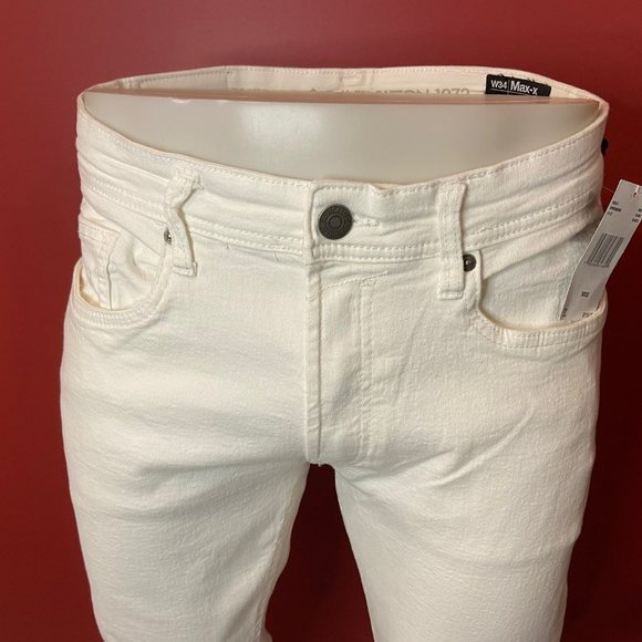 Buffalo David Bitton Men's White Max-X Skinny Stretch Jeans - Size 34/32 - NWT - Picture 3 of 6